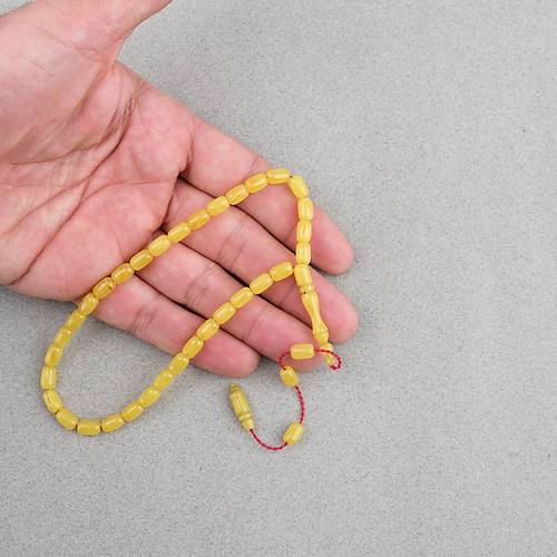 S�kma Kehribar Kaps�l Kesim Sistemli Bilek Boy 5x8mm Tesbih Sar�