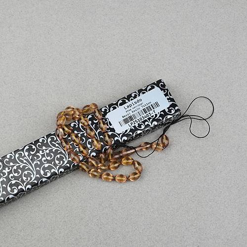 Ate� Kehribar Beyzi Kesim 7x11mm Tesbih- �effaf Bal K�p���