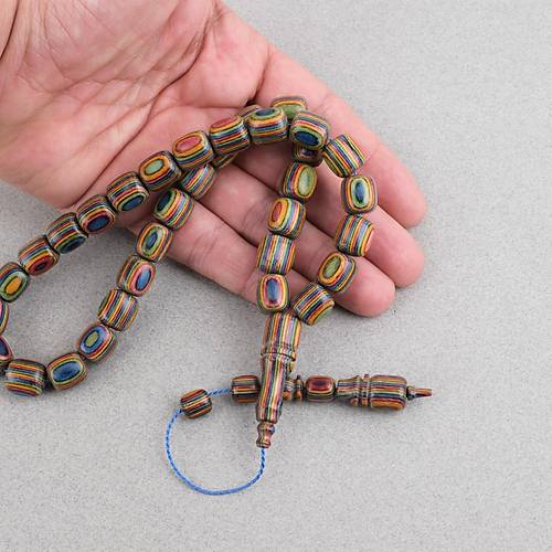 Kafur A�ac� Kaps�l Kesim 11x12mm Tesbih - Ye�il Sar�