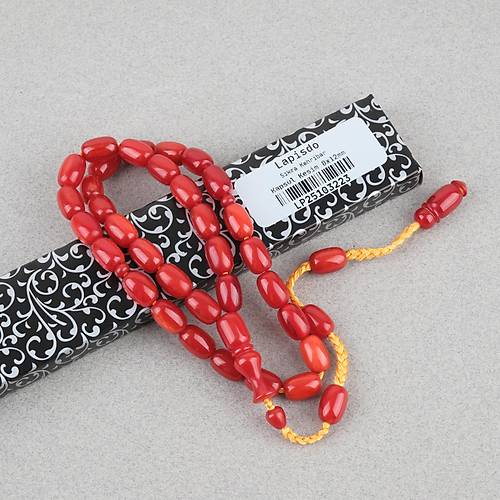 S�kma Kehribar Kaps�l Kesim 8x12mm Tesbih