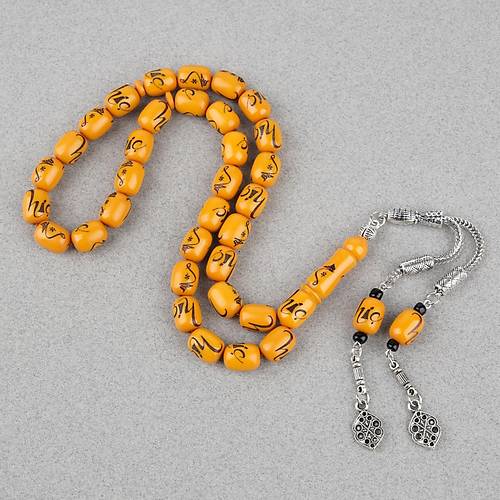 Katalin H�� ��lemeli  Kaps�l 9x12mm Tesbih -Turuncu