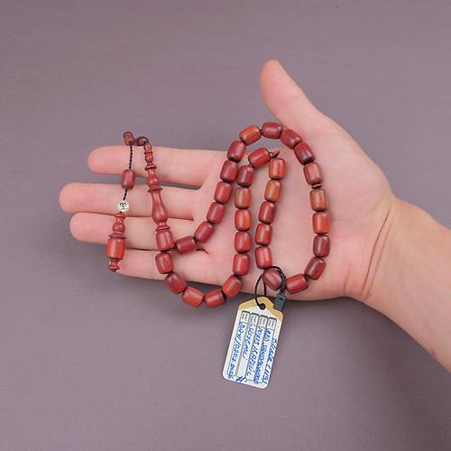 K�rm�z� Sandal A�ac� Usta ��i �mzal� Kaps�l Kesim 10x13mm Tesbih