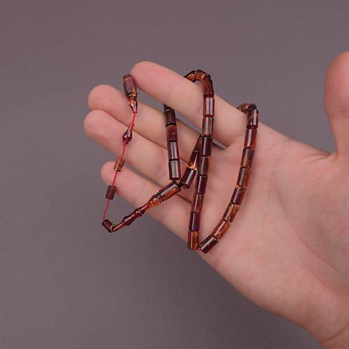 Eski Obje Kadim Katalin Kaps�l Kesim Bilke Boy 6.5x10mm Tesbih -Sar�