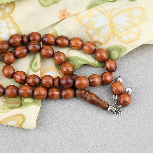 �am A�ac� K�re Kesim 10mm Tesbih Koyu Kahverengi