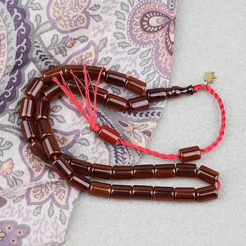 Omari S�kma Kehribar Yumu�ak Kesme Kesim Sistemli 7x10mm Tesbih