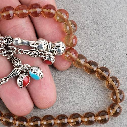 Zultanit Metal �mameli K�re Kesim 9mm Tesbih