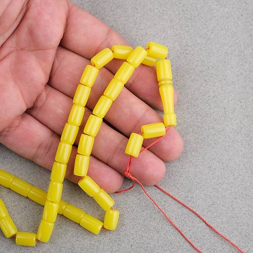 U�ak Cam� Kesme Kesim 7x10mm Tesbih P�sk�ls�z Sar�