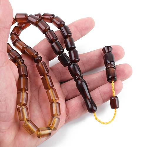 Sumatra Kaya Damla Kehribar Kapsl Kesim 9x13mm Tesbih