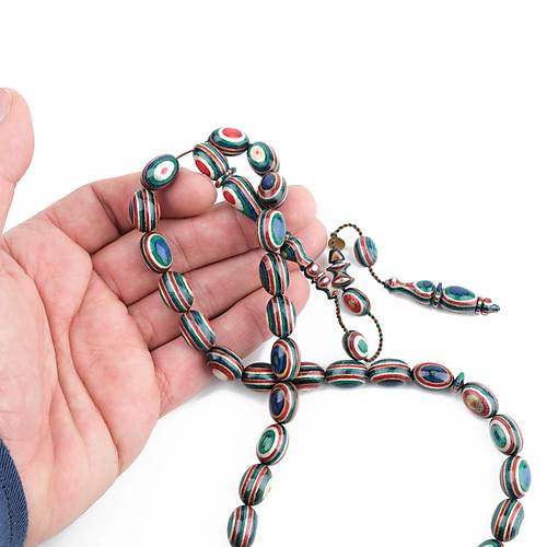 Kafur A�ac� Usta ��i �mzal� Beyzi Kesim 12x14mm Tesbih