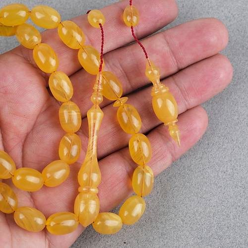 Miskevi Katalin Usta ��i �mzal� Beyzi Kesim 8.5x13mm Tesbih