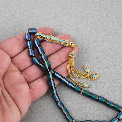 His Ta�� Tene Temasla Renk De�i�tirir F��� Kesim 7x9mm Tesbih