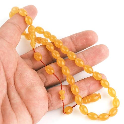 Katalin Beyzi Kesim 7x10mm Tesbih - Ak Sar