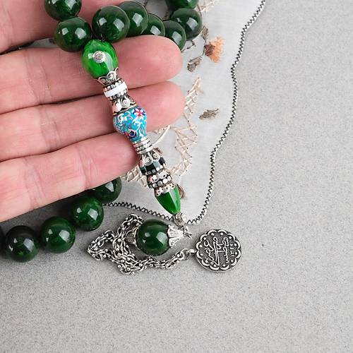 S�kma Kehribar �zel G�m�� Nak�� �mame Bas�k K�re Kesim 12x13mm Tesbih