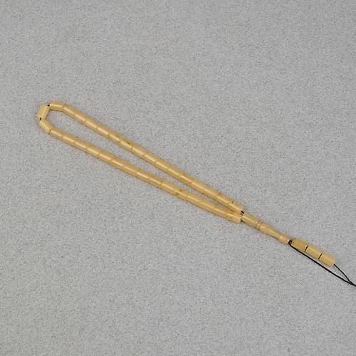 S�kma Kehribar Kesme Kesim 4x7mm Tesbih- A��k Sar�