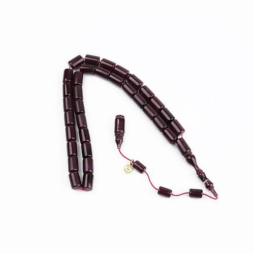 Kadim Katalin Eski Kalemlik Obje Usta ��i �mzal� Kesme Kesim 8x12mm Tesbih -Vi�ne ��r���