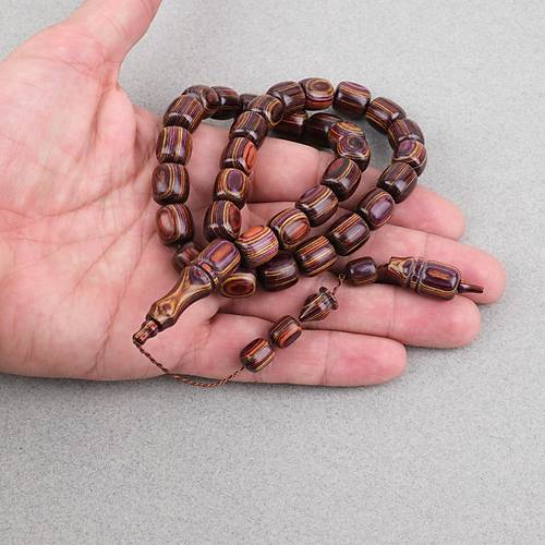 Kafur A�ac� Kaps�l Kesim 11x12mm Tesbih - Kahverengi