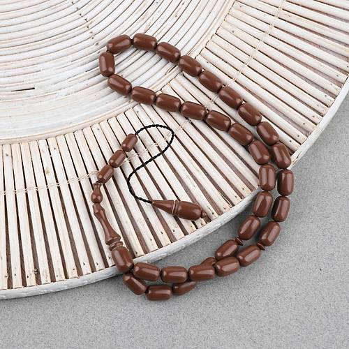 Katalin Eski Bowling Topu Obje Kaps�l Kesim 7x11mm Tebih -Kahverengi