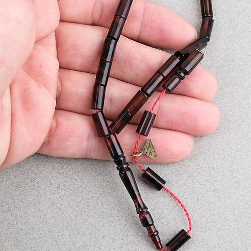 S�kma Kehribar Sistemli Kesme Kesim 5x10mm Kas�m Alt�nda� �mzal� Tesbih