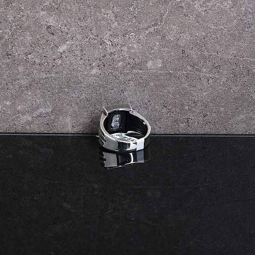 Onix ve Mikro Zirkon 925Ayar Gm Erkek Yzk