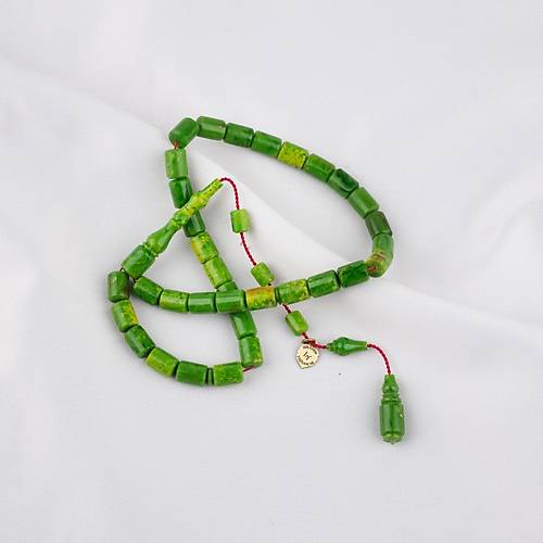 Kadim Katalin Eski Obje Usta ��i �mzal� Bilek Boy Kaps�l Kesim 6x8mm Tesbih