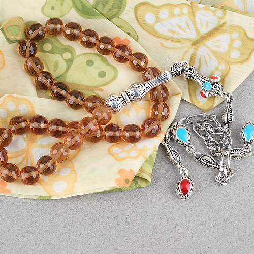 Zultanit Metal �mameli K�re Kesim 9mm Tesbih