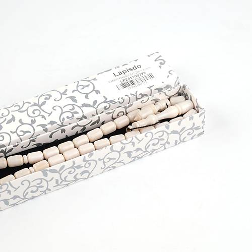 Katalin Usta i mzal Kapsl Kesim 8x12mm Tesbih - Krem