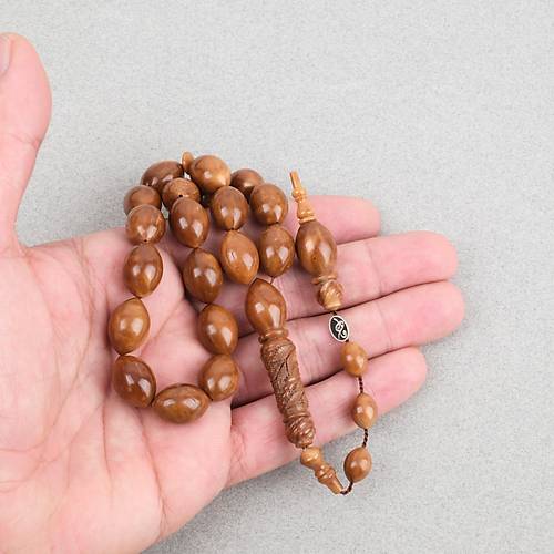 Kuka Usta ��i �mzal� �zel El ��i Oyma �mame ve Hitame Bilek Boy Beyzi Kesim 11x16mm Tesbih