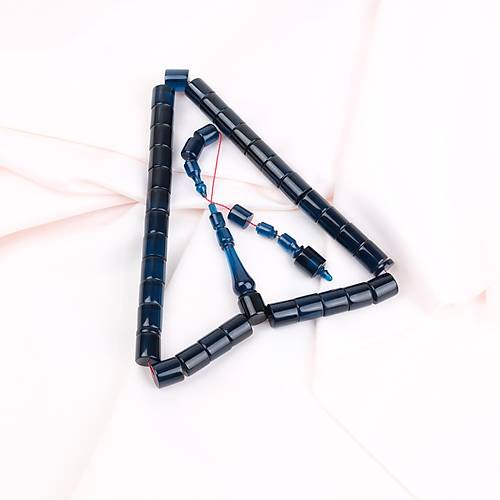 Katalin Usta i mzal Kesme Kesim 12x12.5mm Tesbih -Mavi