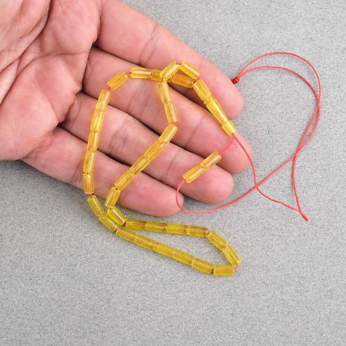 U�ak Cam� Kesme Kesim 4x8mm Tesbih -�effaf Sar�