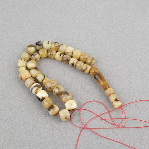 Damla Kehribar Tekerlek Kesim 12x11mm Tesbih