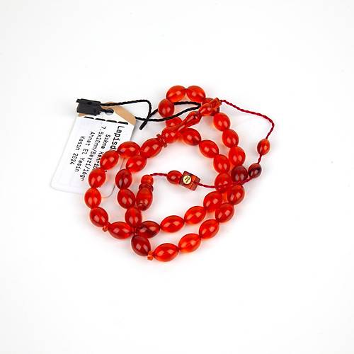 Skma Kehribar Beyzi Kesim 7.5x10mm Tesbih