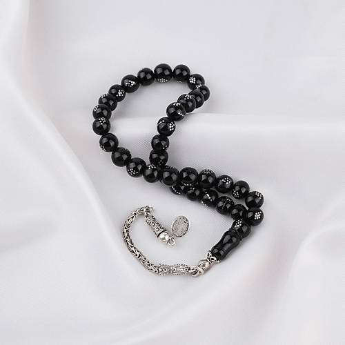 Erzurum Oltu Gm ileme El Boy 925Ayar Gm Pskl Tekerlek Kesim 7x8mm  Tesbih