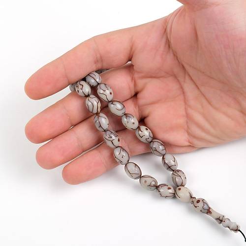Kbrs Hurma ekirdei Yumurta Kesim 9x13mm Tesbih