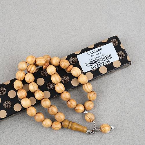 �am A�ac� K�re Kesim 10mm Tesbih A��k Kahverengi