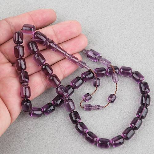 Alman Katalin Usta ��i Kaps�l Kesim 9x11.5mm Tesbih -Duman Lila