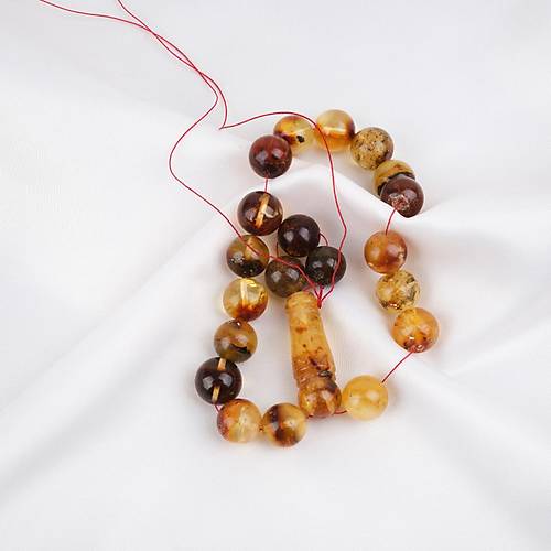 Damla Kehribar Efe K�re Kesim 12mm Tesbih