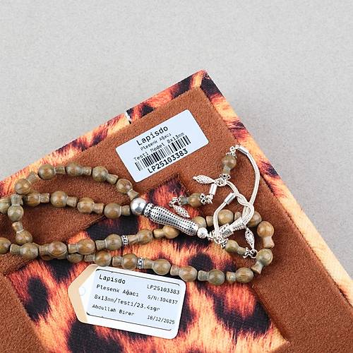 Plesenk A�ac� Usta ��i 925Ayar G�m�� �mame ve P�sk�l Testi Model Kesim 8x13mm Tesbih