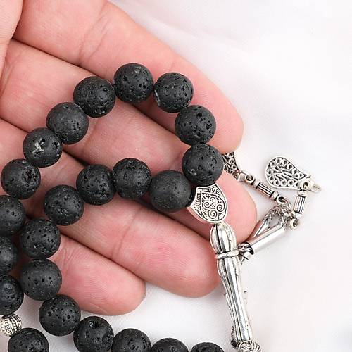 Lav Ta�� K�re Kesim 10mm Tesbih Alpaka P�sk�ll�