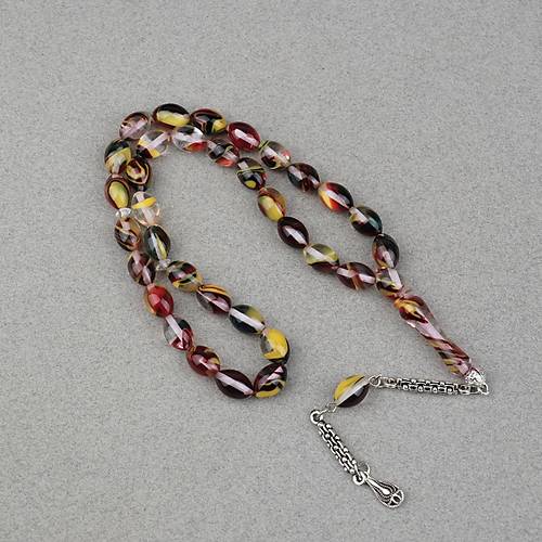 Arizona Katalin Alpaka P�sk�l Beyzi Kesim 8x12mm Tesbih- Sedefli