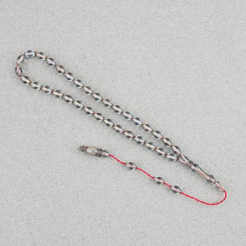 S�kma Kehribar Beyzi Kesim Sistemli Bilek Boy 5x8mm Tesbih A��k Ye�il