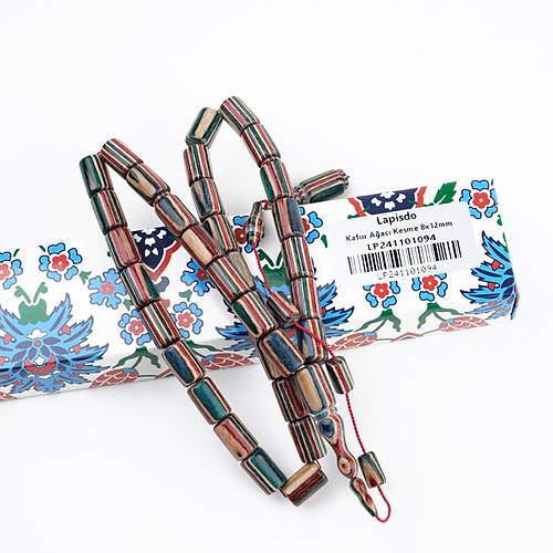 Kafur A�ac� Usta ��i �mzal� Yumu�ak Kesme Kesim 8x12mm Tesbih