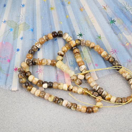 Damla Kehribar 99luk Tekerlek Kesim 6x5mm Namez Tesbihi