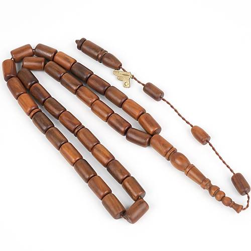 Kahverengi Plesenk A�ac� Yumu�ak Kesme Kesim 9x14mm Tesbih