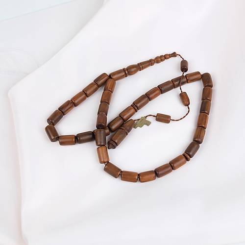 Kahverengi Plesenk A�ac� Yumu�ak Kesme Kesim 9x14mm Tesbih