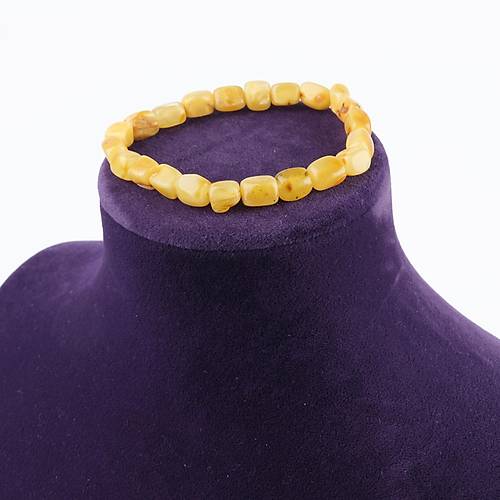 Rus Damla Kehribar Kolye(19.6gr/63cm) ve  Bileklik Seti (8gr)