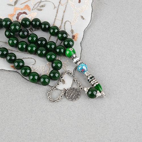 S�kma Kehribar �zel G�m�� Nak�� �mame Bas�k K�re Kesim 12x13mm Tesbih