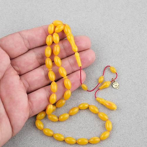 Kadim Katalin Eski Obje Usta ��i �mzal� Arpa Kesim 6x11mm Tesbih