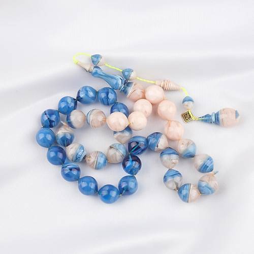 S�kma Kehribar Usta ��i �mzal� �algami Kesim 13x15mm Tesbih