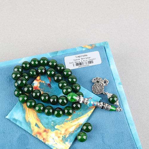 S�kma Kehribar �zel G�m�� Nak�� �mame Bas�k K�re Kesim 12x13mm Tesbih