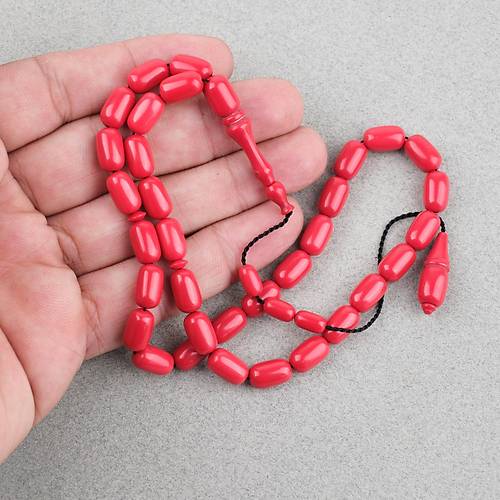 Katalin Eski Bowling Topu Obje Kaps�l Kesim 7x11mm Tebih -K�rm�z�